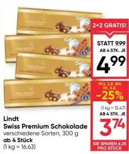 Maximarkt Lindt Swiss Premium Schokolade Angebot