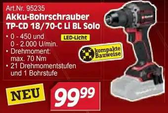 Akku-Bohrschrauber TP-CD 18/70-C Li BL Solo