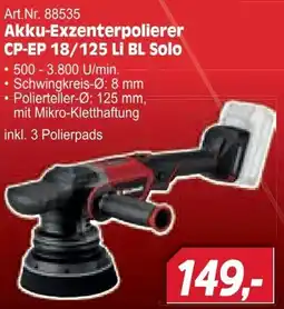 Zgonc Akku-Exzenterpolierer CP-EP 18/125 Li BL Solo Angebot
