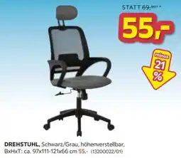 Möbelix DREHSTUHL, Schwarz/Grau Angebot