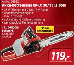 Zgonc Akku-Kettensäge GP-LC 36/35 Li Solo Angebot