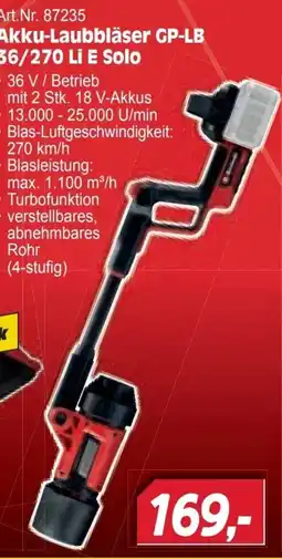 Zgonc Akku-Laubbläser GP-LB 36/270 Li E Solo Angebot