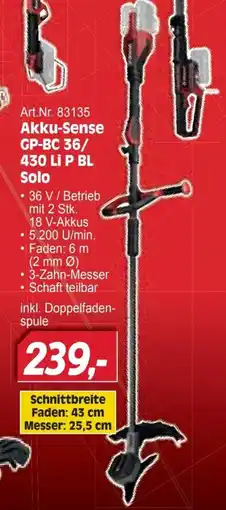 Zgonc Akkusense GP-BC 36/430 Li P BL Solo Angebot