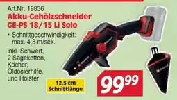 Zgonc Akku-Gehölzschneider GE-PS 18/15 Li Solo Angebot