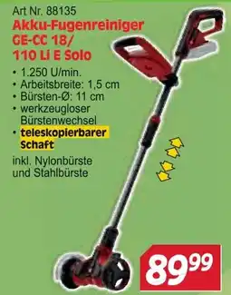 Zgonc Akku-Fugenreiniger GE-CC 18/110 Li E Solo Angebot