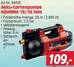 Zgonc Akku-Gartenpumpe AQUINNA 18/28 Solo Angebot
