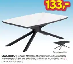 Möbelix COUCHTISCH, in Weiß Marmoroptik/Schwarz und Dunkelgrau Angebot