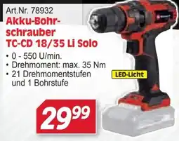 Zgonc Akku-Bohrschrauber TC-CD 18/35 Li Solo Angebot