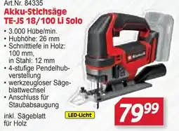 Zgonc Akku-Stichsäge TE-JS 18/100 Li Solo Angebot
