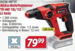 Zgonc Akku-Bohrhammer TE-HD 18/12 Li Solo Angebot