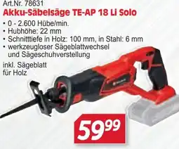 Zgonc Akku-Säbelsäge TE-AP 18 Li Solo Angebot