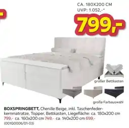 Möbelix BOXSPRINGBETT, Chenille Beige Angebot