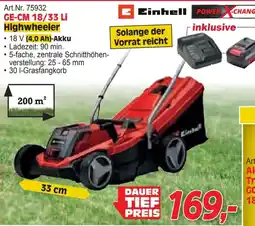 Zgonc Einhell GE-CM 18/33 Li Highwheeler Angebot