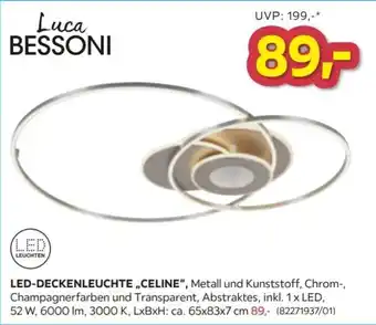 Möbelix Luca BESSONI LED-DECKENLEUCHTE „CELINE“ Angebot