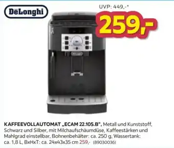 Möbelix DeLonghi KAFFEEVOLLAUTOMAT „ECAM 22.105.B“ Angebot