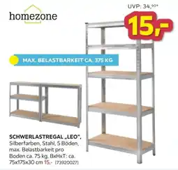 Möbelix Schwerlastregal „Leo“, Silberfarben, Stahl, 5 Böden Angebot