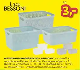 Möbelix Luca BESSONI AUFBEWAHRUNGSKÖRBCHEN „DIAMOND“ Angebot