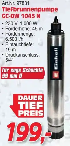 Zgonc Tiefbrunnenpumpe GC-DW 1045 N Angebot