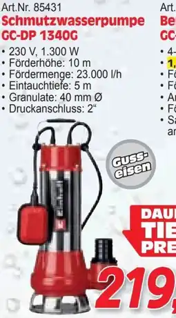 Zgonc SchmutzwasserPumpe GC-DP 1340G Angebot