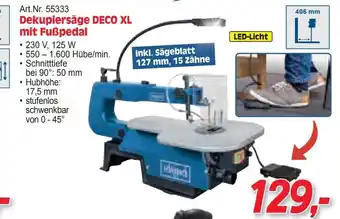 Dekupiersäge DECO XL mit Fußpedal