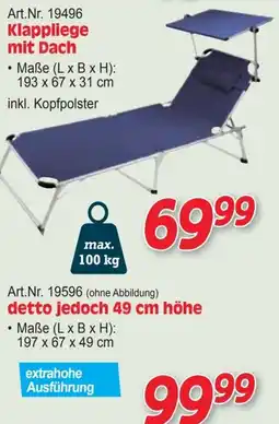 Zgonc Klappliege mit Dach Angebot