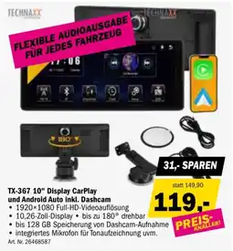 Forstinger TechnaXX TX-367 10" Display CarPlay und Android Auto inkl. Dashcam Angebot
