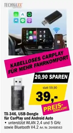 Forstinger TX-346, USB-Dongle für CarPlay und Android Auto Angebot