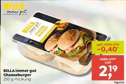 ADEG BILLA immer gut Cheeseburger Angebot