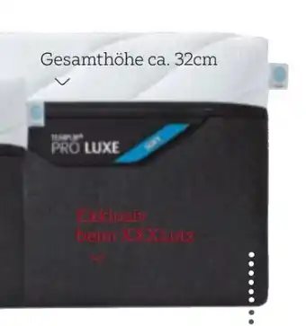 XXXLutz Tempur Matratze Pro Luxe CoolQuilt Angebot