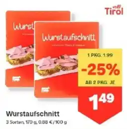 MPreis Wurstaufschnitt voll Tirol Angebot