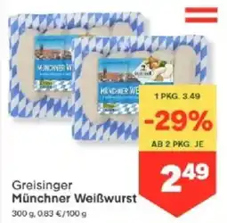 MPreis Greisinger Münchner Weißwurst Angebot
