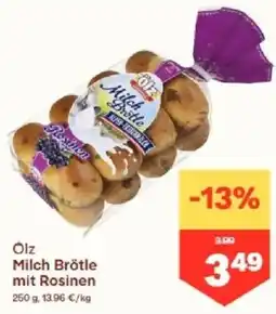 MPreis Ölz Milch Brötle mit Rosinen Angebot