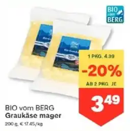 MPreis BIO vom BERG Graukäse mager Angebot