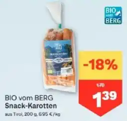 MPreis BIO vom BERG Snack-Karotten Angebot