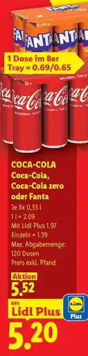 Lidl Coca-cola zero oder fanta Angebot