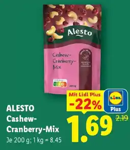 Lidl Alesto Cashew- Cranberry- Mix Angebot