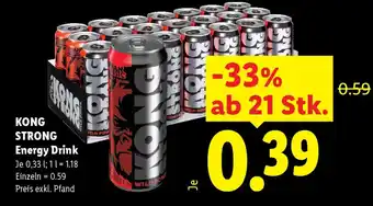 Lidl Kong strong energy drink Angebot