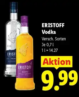 Lidl Eristoff vodka Angebot