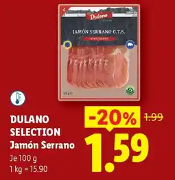 Lidl Dulano selection jamón serrano Angebot