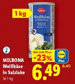 Lidl Milbona weißkäse in salzlake Angebot