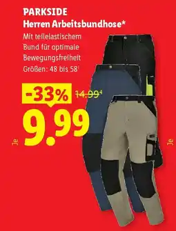 Lidl Parkside herren arbeitsbundhose Angebot