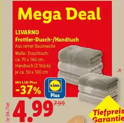 Lidl Livarno frottier dusch handtuch Angebot