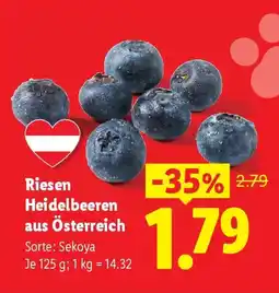 Lidl Riesen heidelbeeren aus österreich Angebot