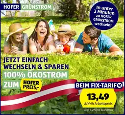 Hofer HOFER GRÜNSTROM Angebot