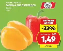 Hofer Paprika aus Österreich Angebot