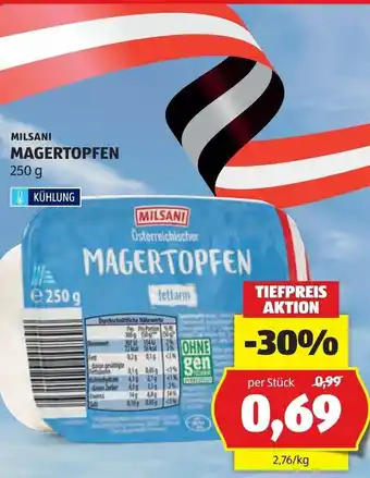 Hofer Milsani Magertopfen Angebot