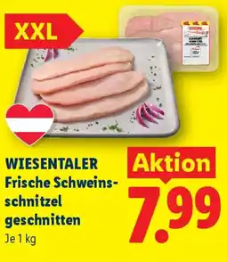 Lidl Wiesentaler frische schweins schnitzel geschnitten Angebot