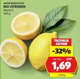 Hofer Bio-Zitronen Angebot