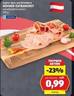 Hofer Hühner-Extrawurst Angebot
