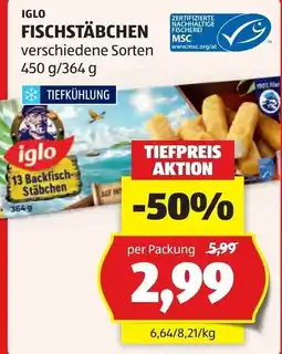 Hofer Iglo Fischstäbchen Angebot